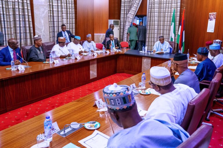 BUHARI MEETING WITH APC GOVERNORS